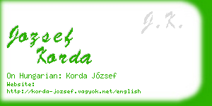 jozsef korda business card